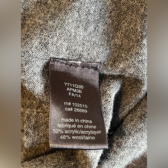 John Varvatos Gray Wool Blend Full-Zip Sweater Men's Size XXL - Picture 6 of 12